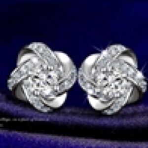 Elegant Silver Knot Earrings